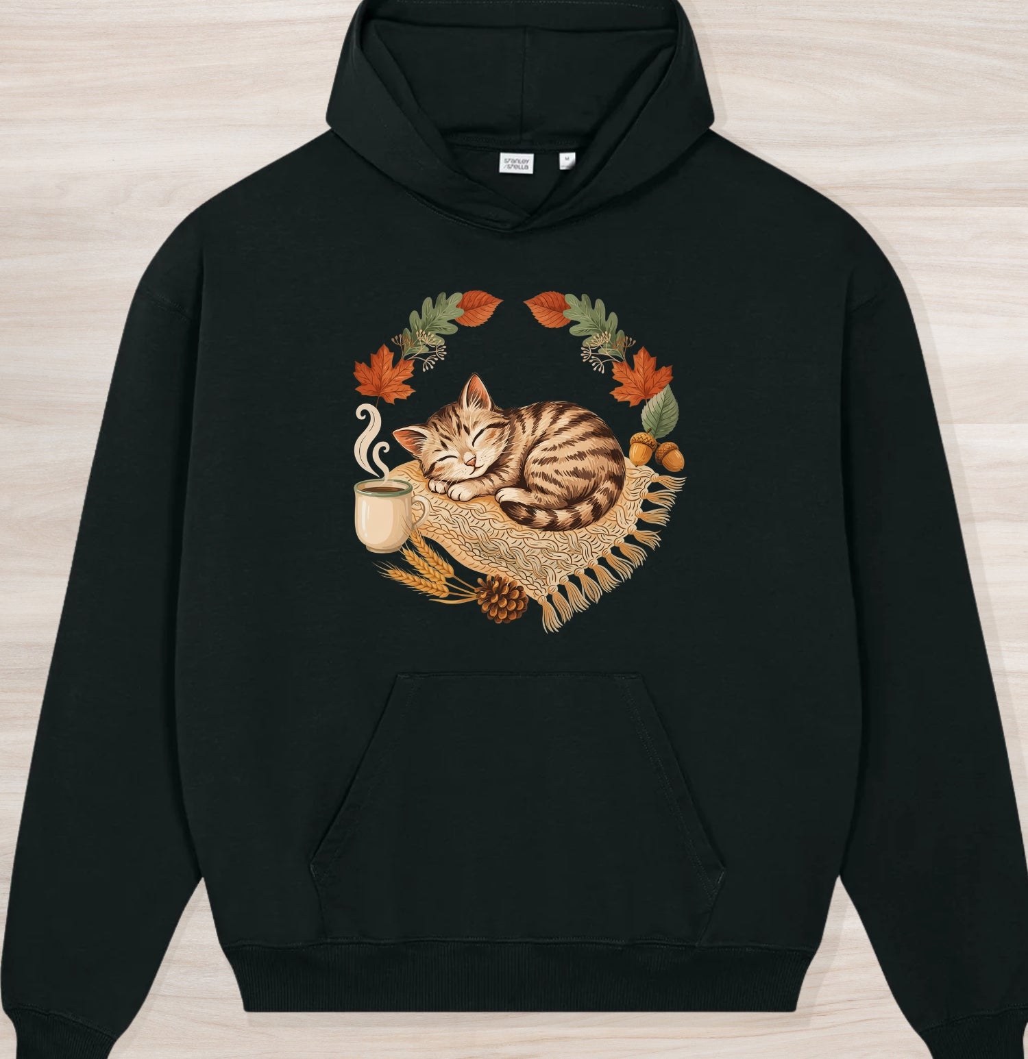 Fall Sleepy Kitten Organic Oversized Hoodie