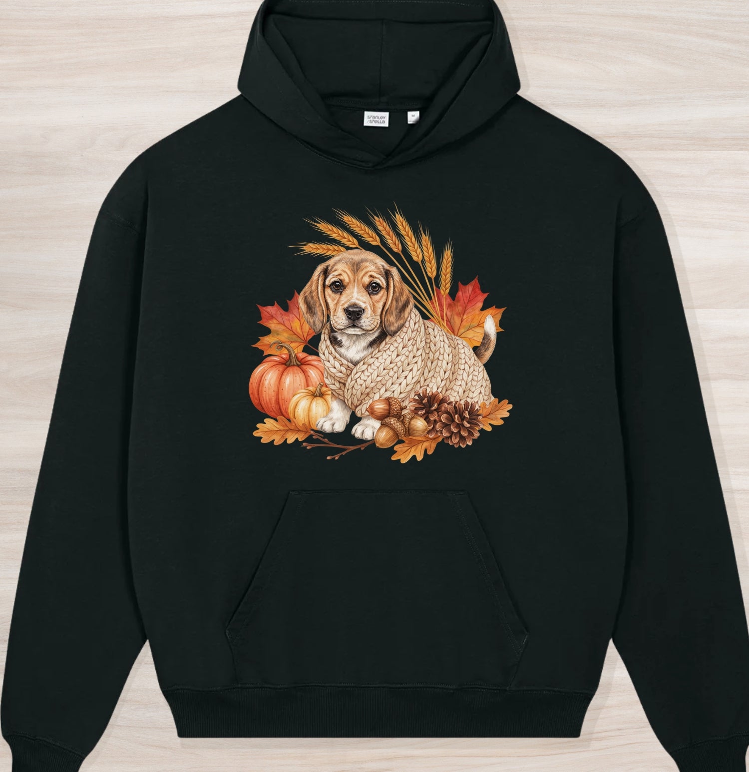 Fall Beagle Organic Oversized Hoodie