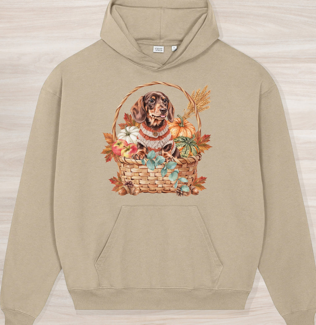 Fall Dachshund II Organic Oversized Hoodie