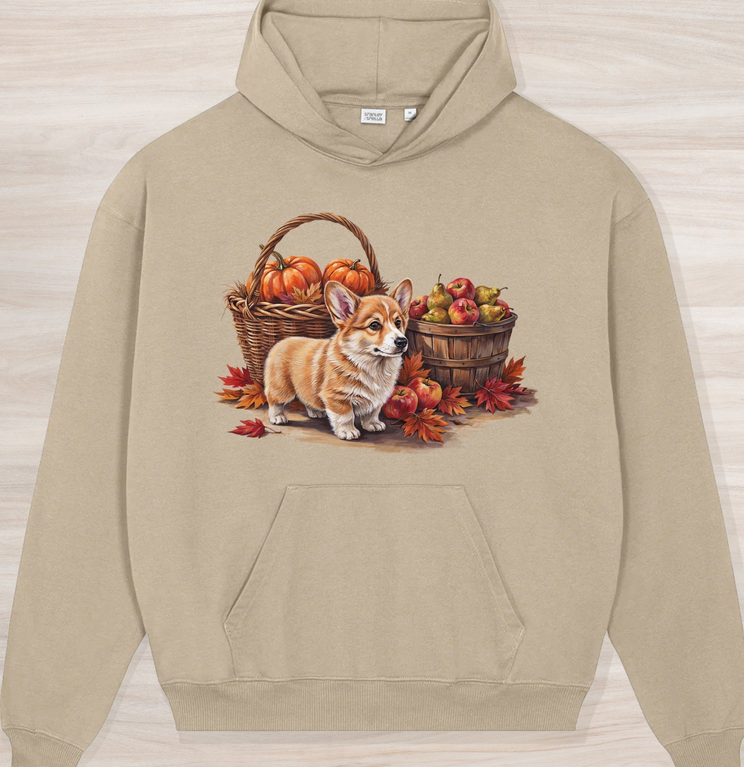 Fall Corgi Organic Oversized Hoodie