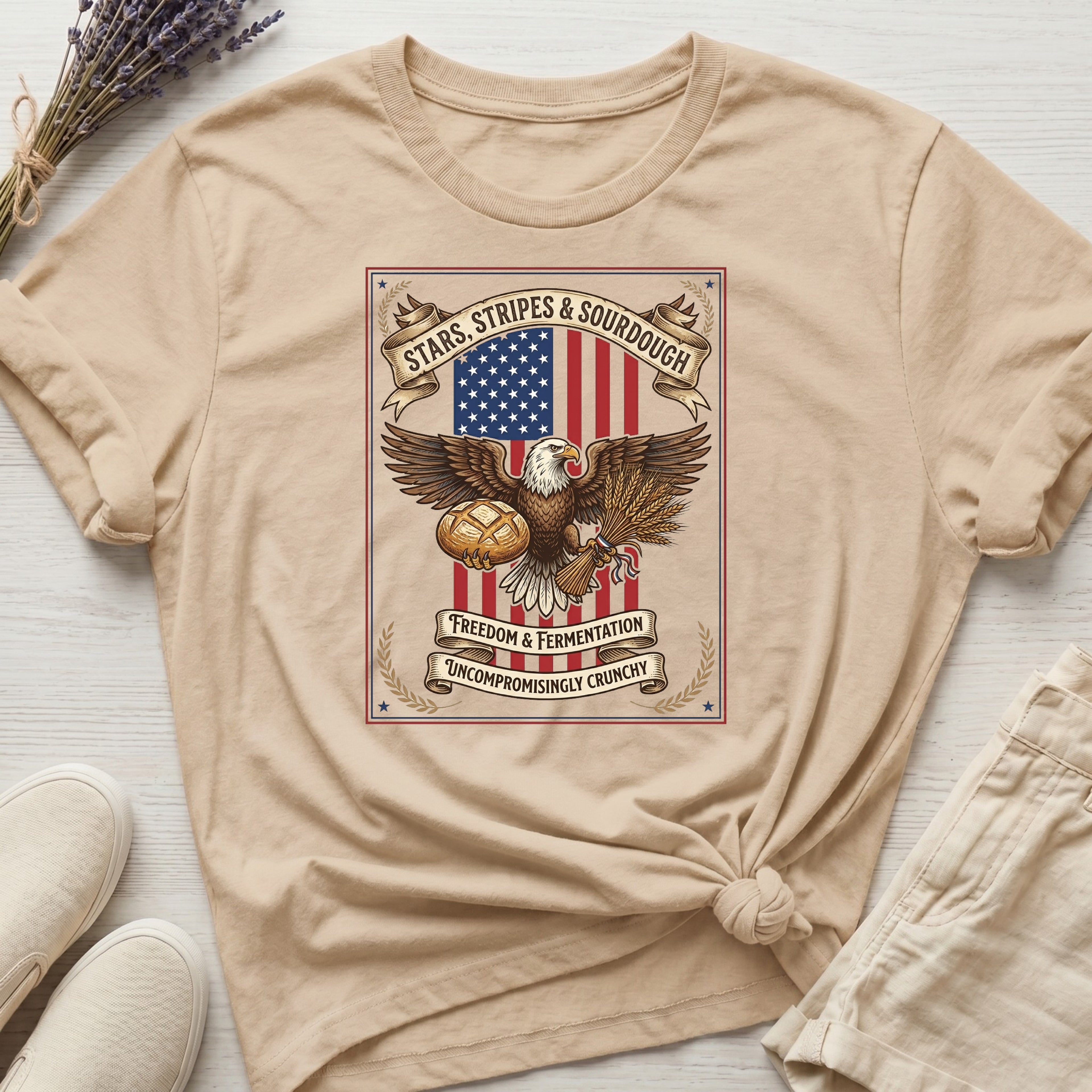 Stars Stripes And Sourdough Organic T-Shirt