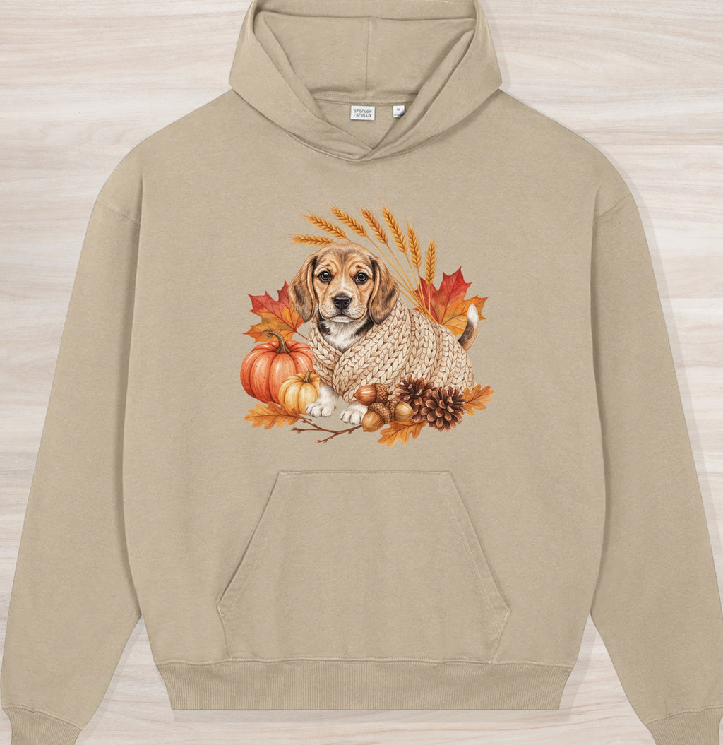 Fall Beagle Organic Oversized Hoodie
