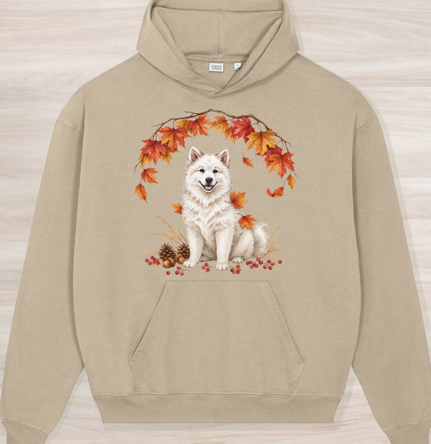 Fall Samoyed Organic Oversized Hoodie