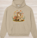Fall Nature Kitten Organic Oversized Hoodie
