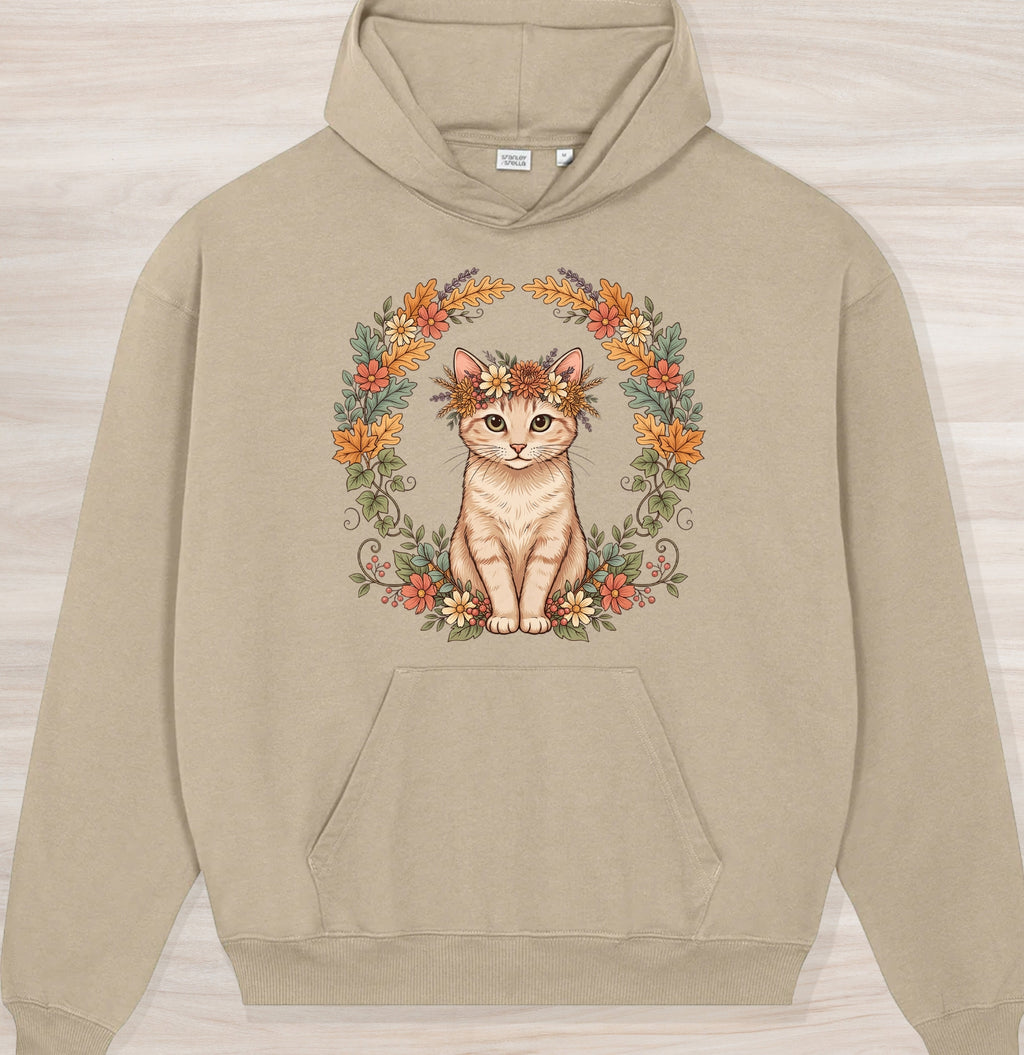 Fall Crown Kitten Organic Oversized Hoodie