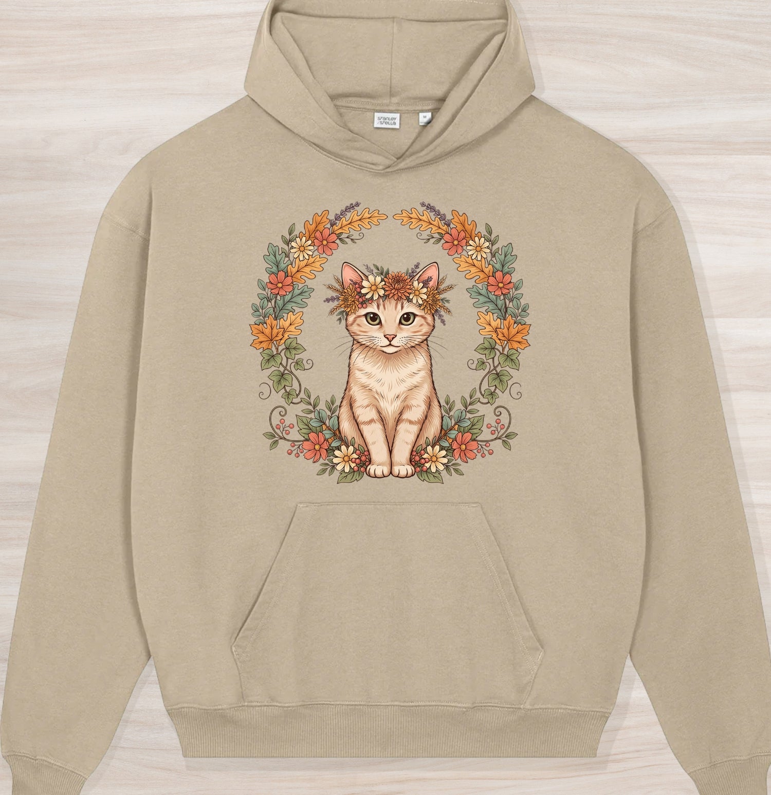 Fall Crown Kitten Organic Oversized Hoodie
