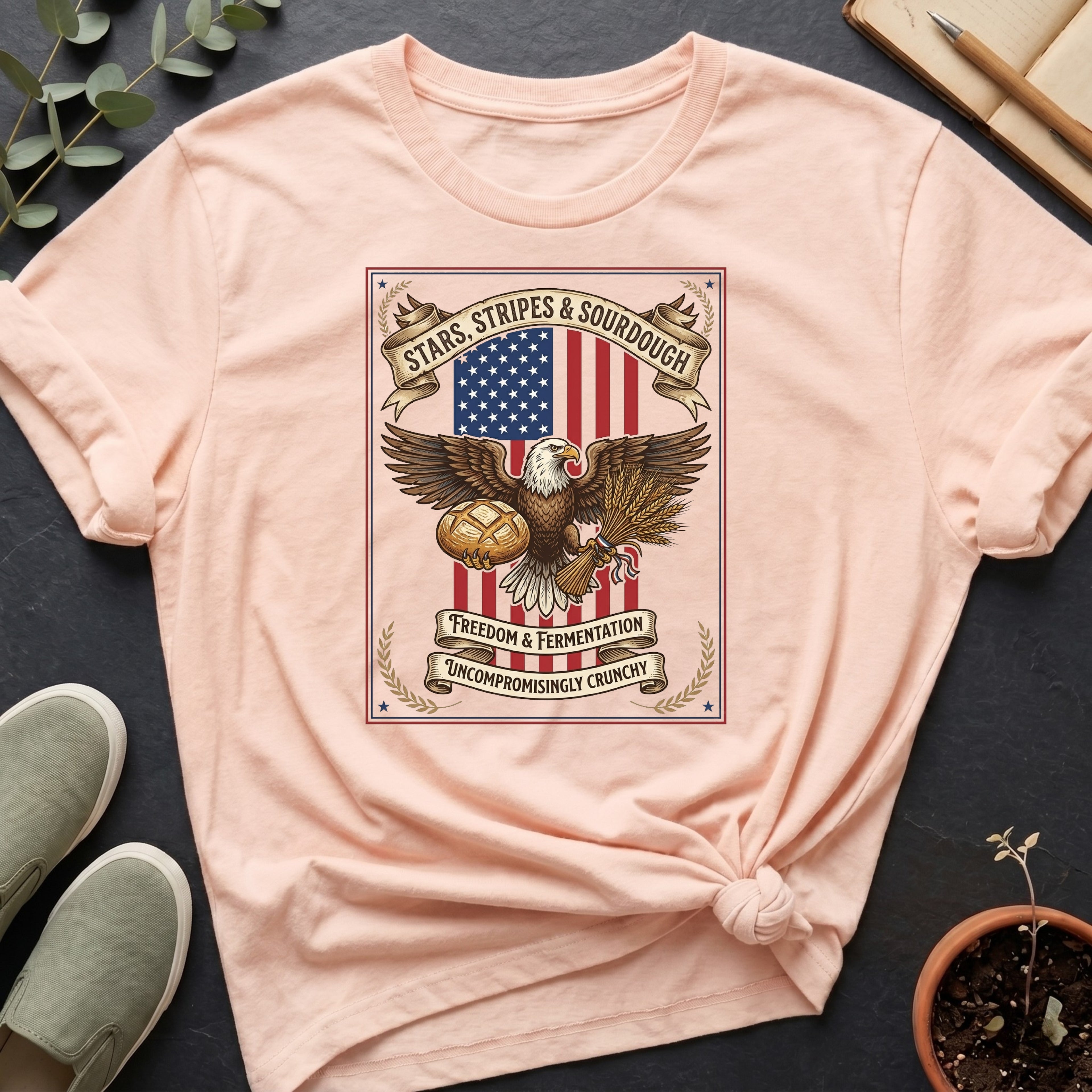 Stars Stripes And Sourdough Organic T-Shirt