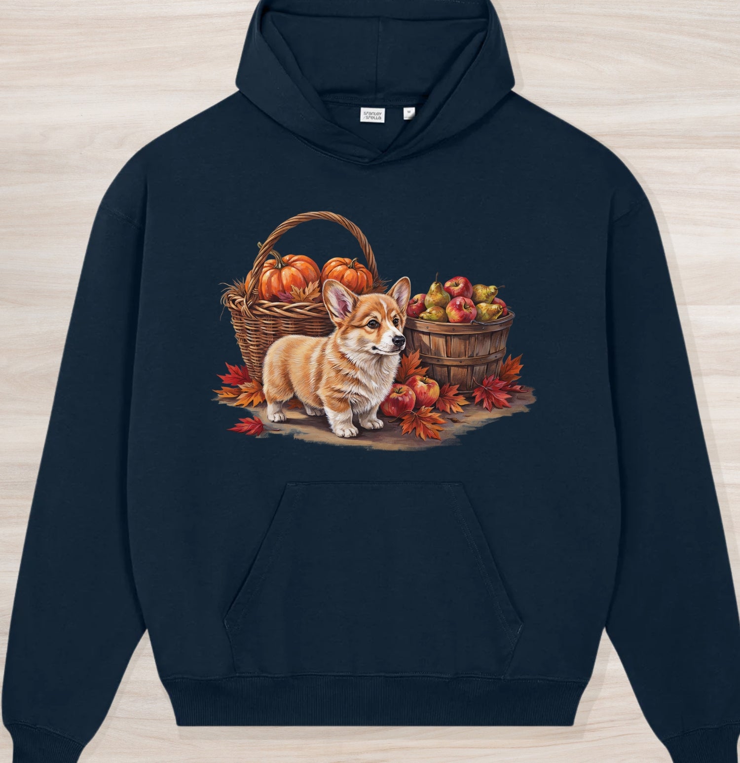 Fall Corgi Organic Oversized Hoodie