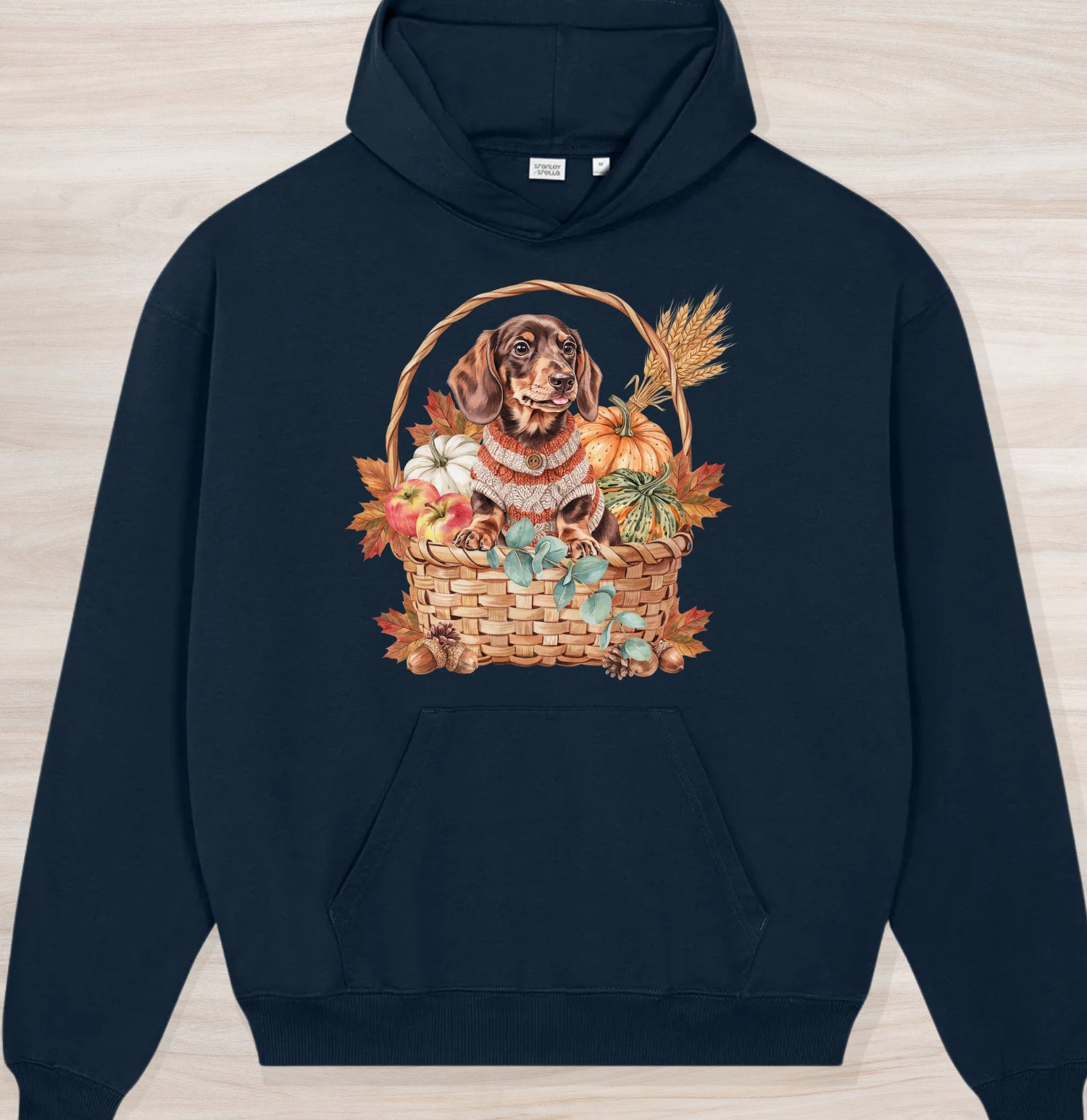 Fall Dachshund II Organic Oversized Hoodie