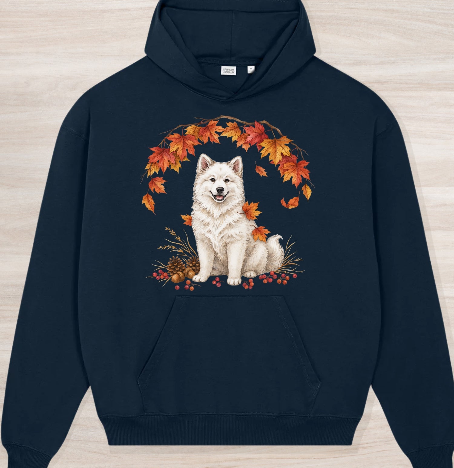 Fall Samoyed Organic Oversized Hoodie