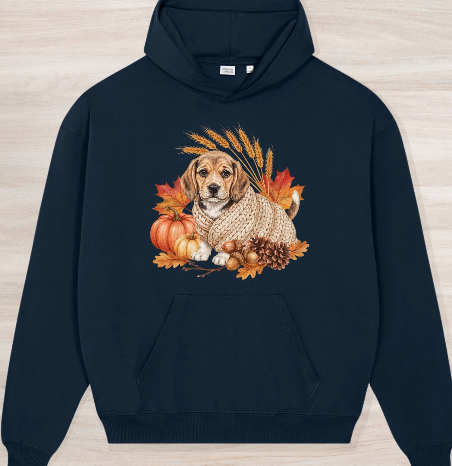Fall Beagle Organic Oversized Hoodie