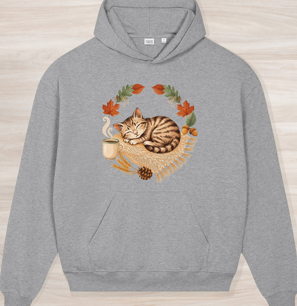 Fall Sleepy Kitten Organic Oversized Hoodie