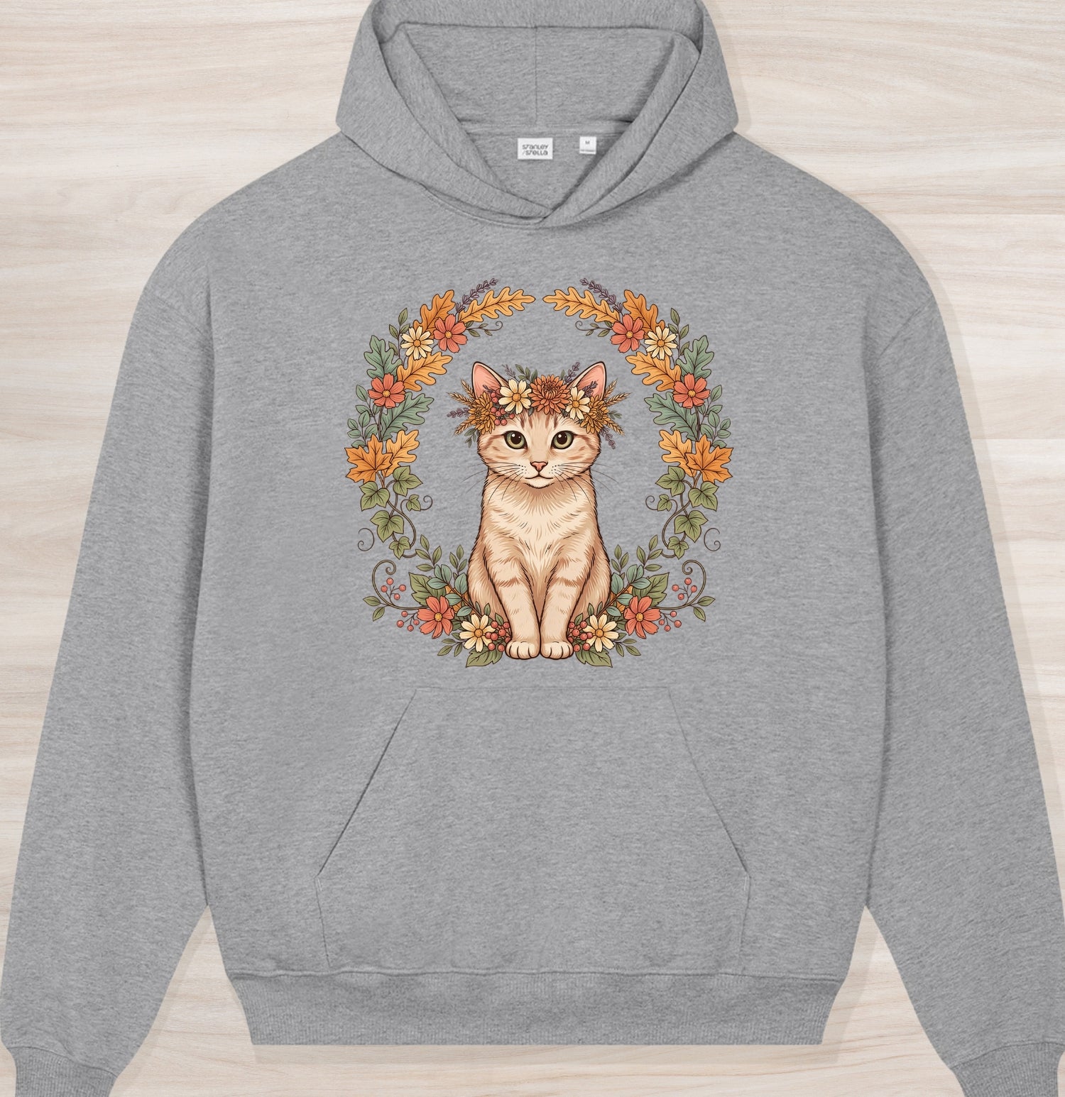 Fall Crown Kitten Organic Oversized Hoodie