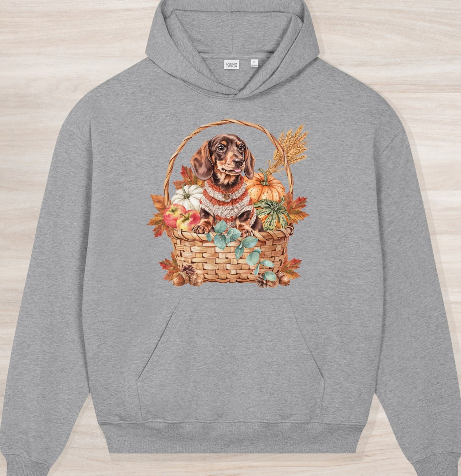 Fall Dachshund II Organic Oversized Hoodie