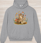 Fall Nature Kitten Organic Oversized Hoodie