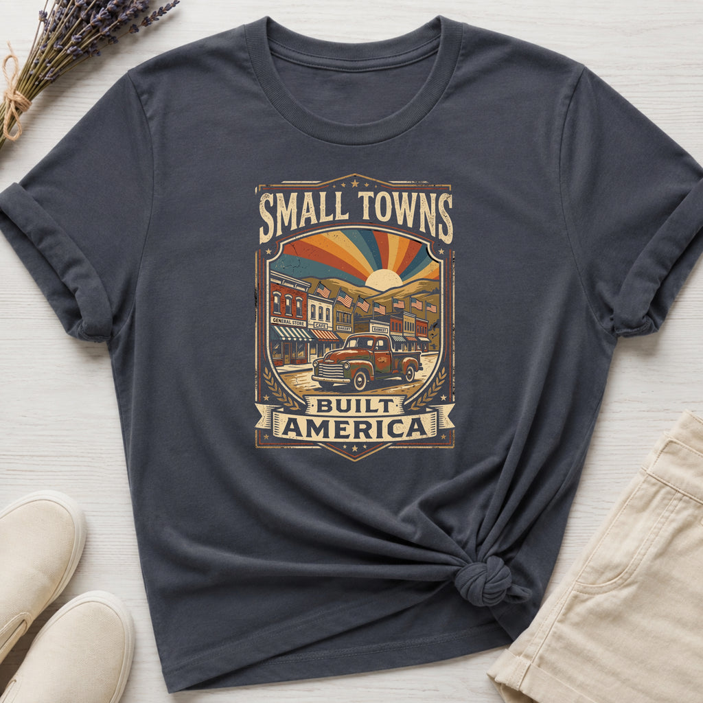 Small Towns Built America Organic T-Shirt