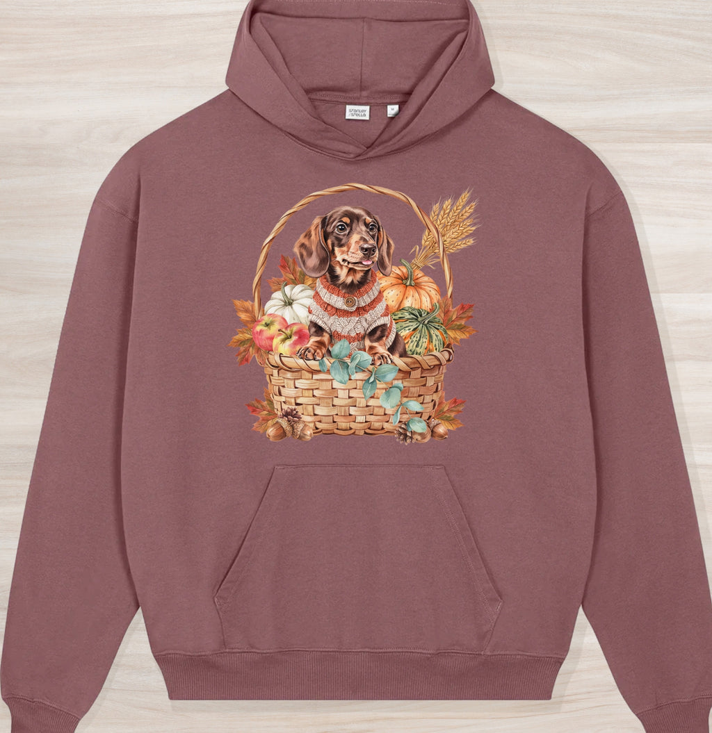 Fall Dachshund II Organic Oversized Hoodie