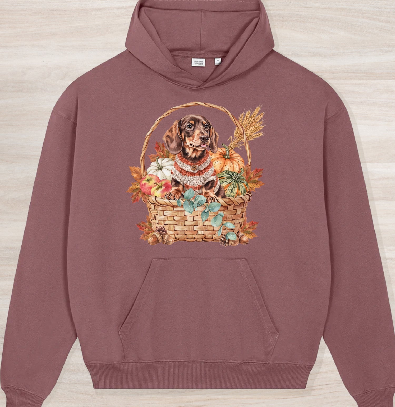Fall Dachshund II Organic Oversized Hoodie