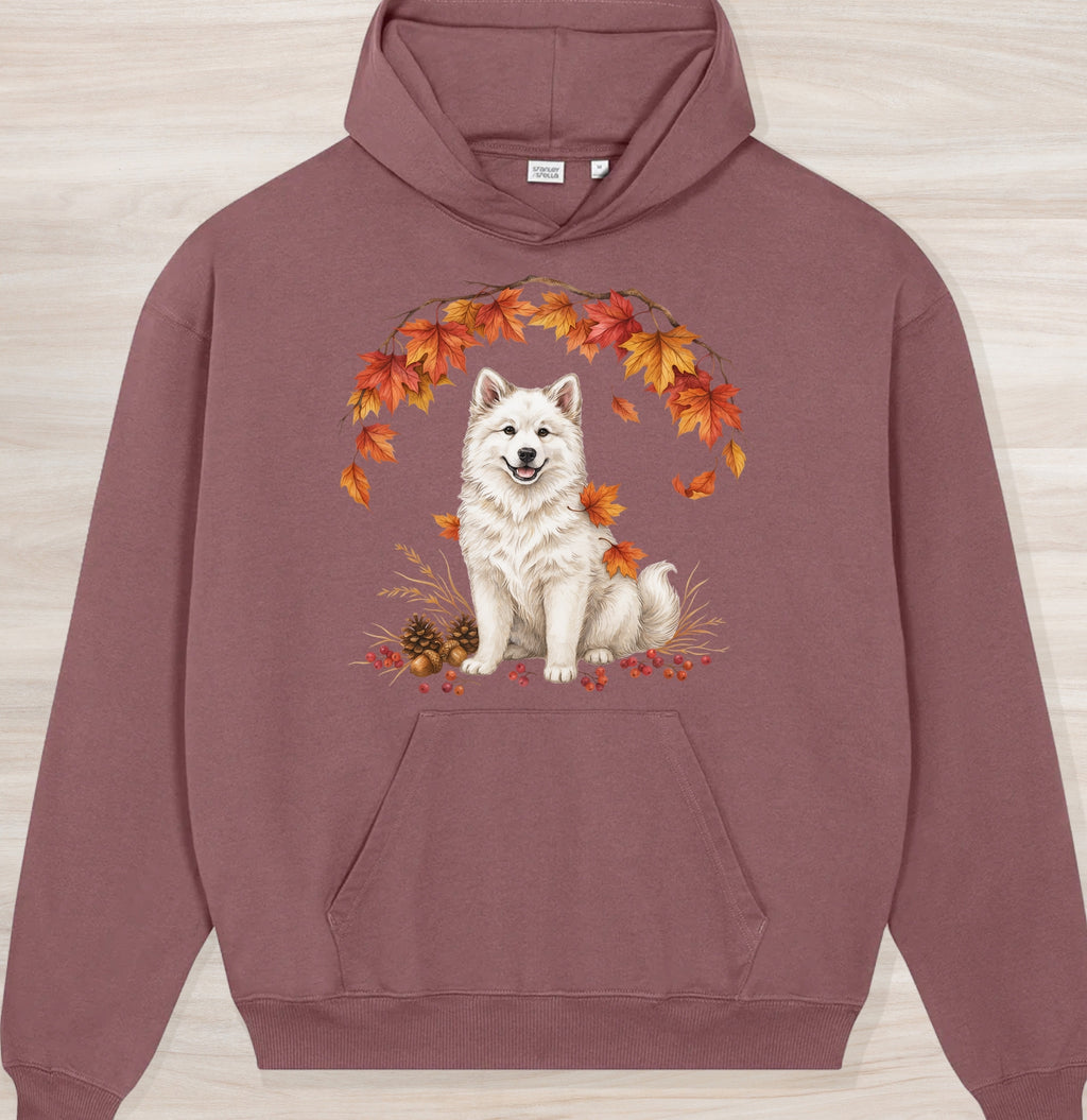 Fall Samoyed Organic Oversized Hoodie