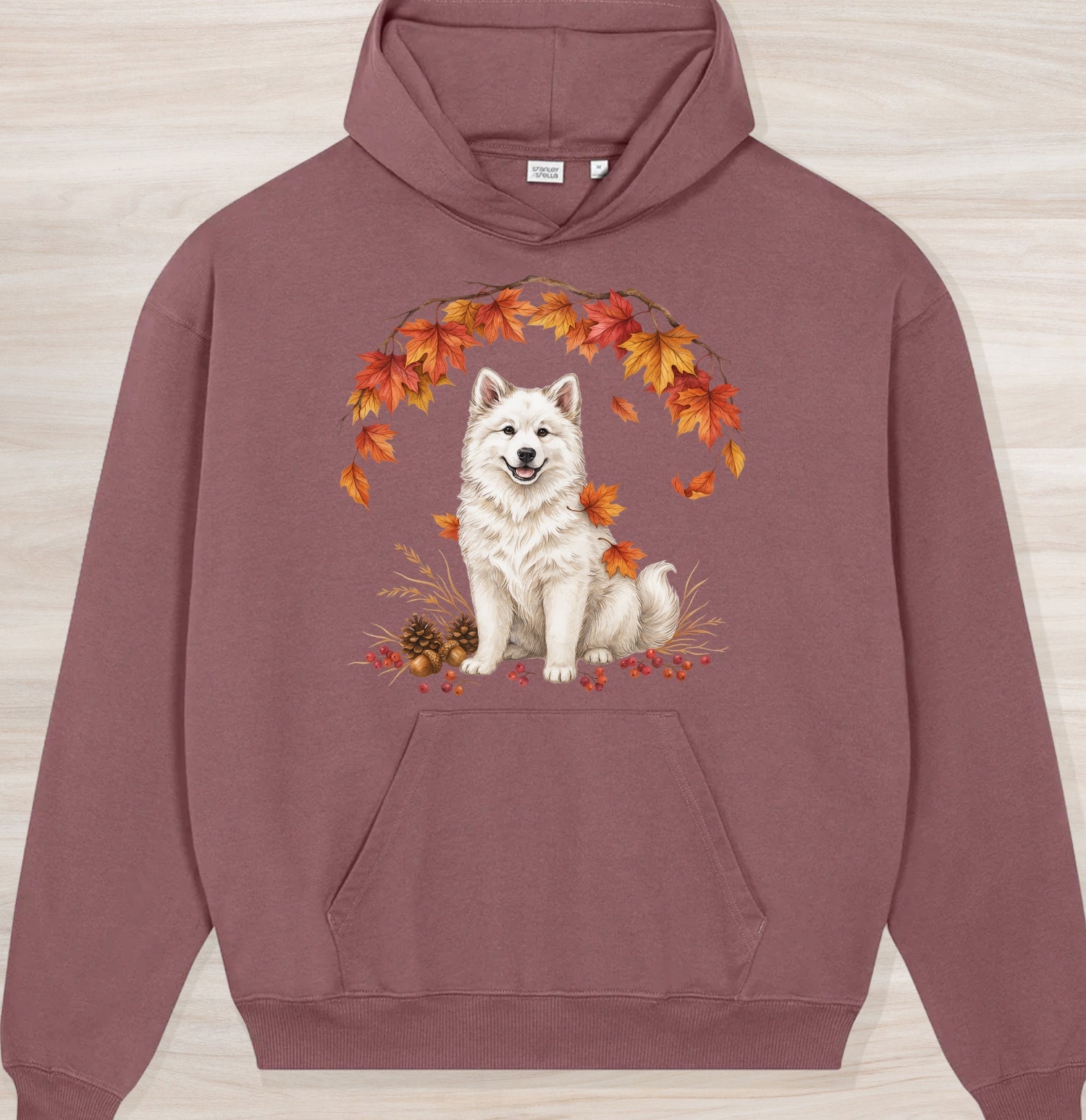 Fall Samoyed Organic Oversized Hoodie