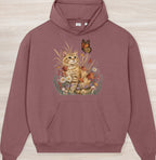 Fall Nature Kitten Organic Oversized Hoodie