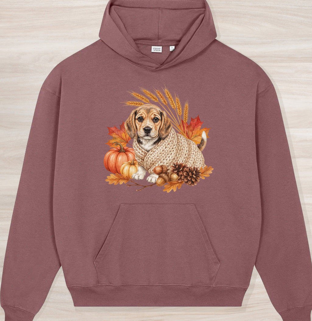 Fall Beagle Organic Oversized Hoodie