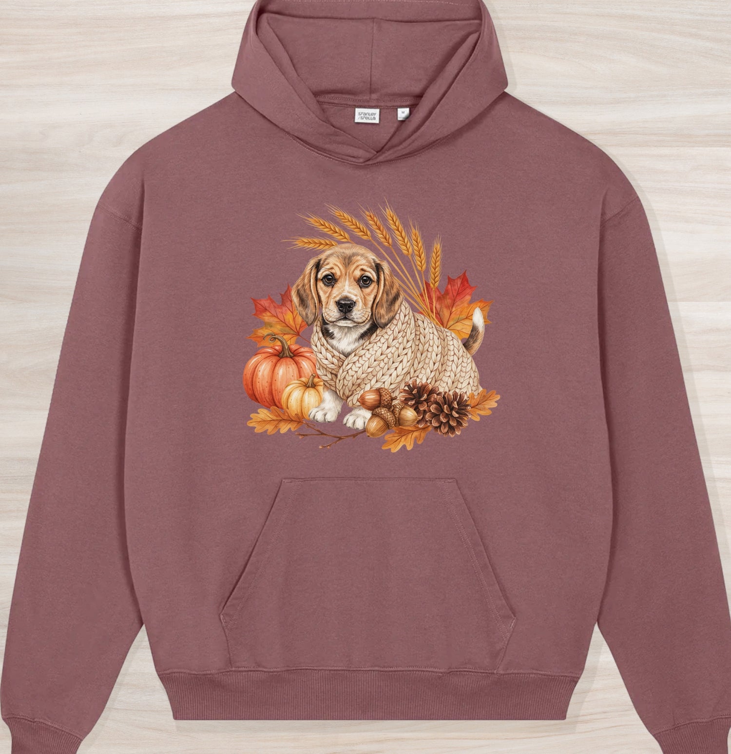 Fall Beagle Organic Oversized Hoodie