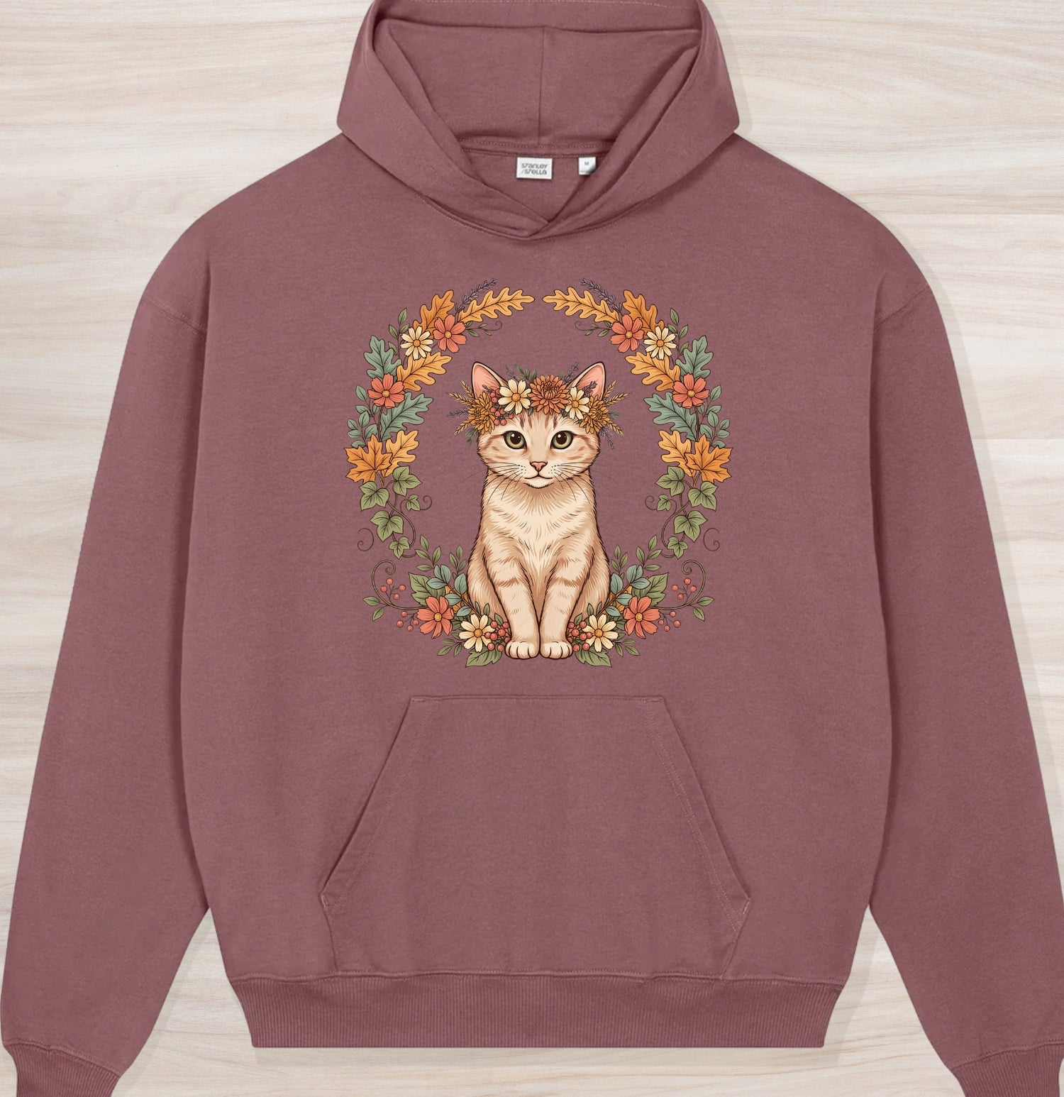 Fall Crown Kitten Organic Oversized Hoodie