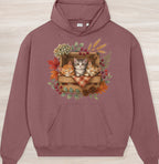 Fall Sleepy Kittens III Organic Oversized Hoodie