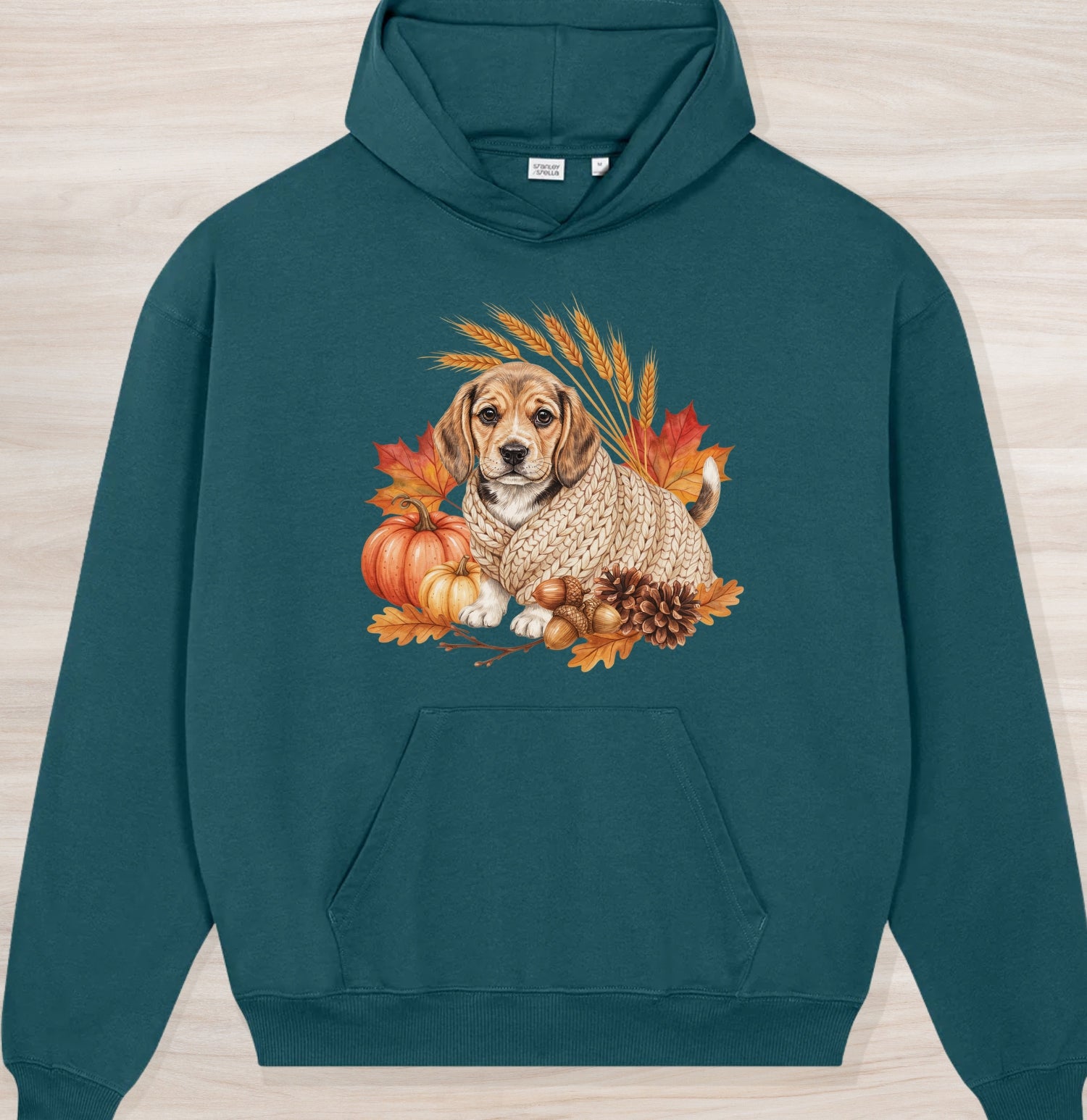 Fall Beagle Organic Oversized Hoodie
