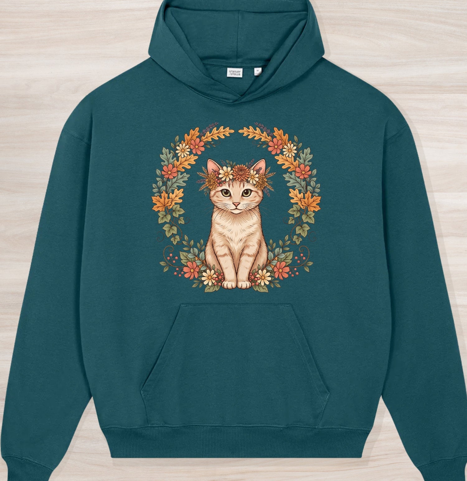 Fall Crown Kitten Organic Oversized Hoodie