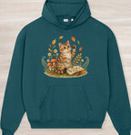 Fall Nature Kitten Organic Oversized Hoodie