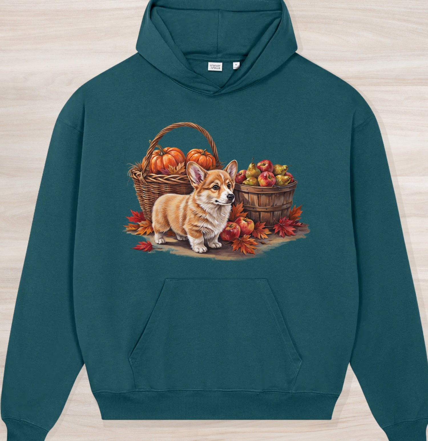 Fall Corgi Organic Oversized Hoodie