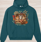 Fall Sleepy Kittens III Organic Oversized Hoodie