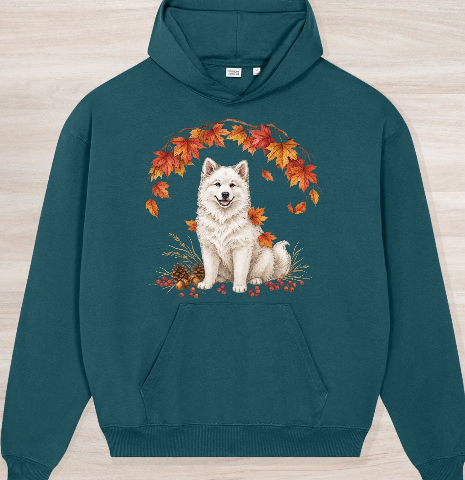 Fall Samoyed Organic Oversized Hoodie