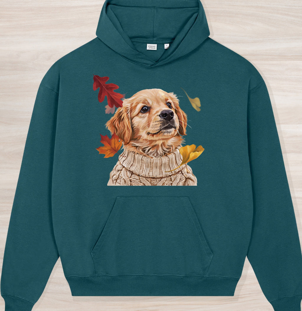 Fall Golden Retriever II Organic Oversized Hoodie