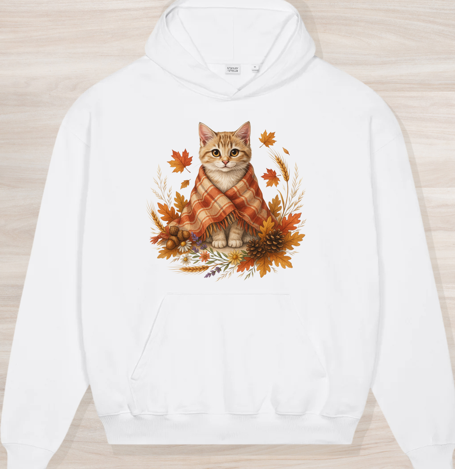 Fall Cozy Kitten Organic Oversized Hoodie