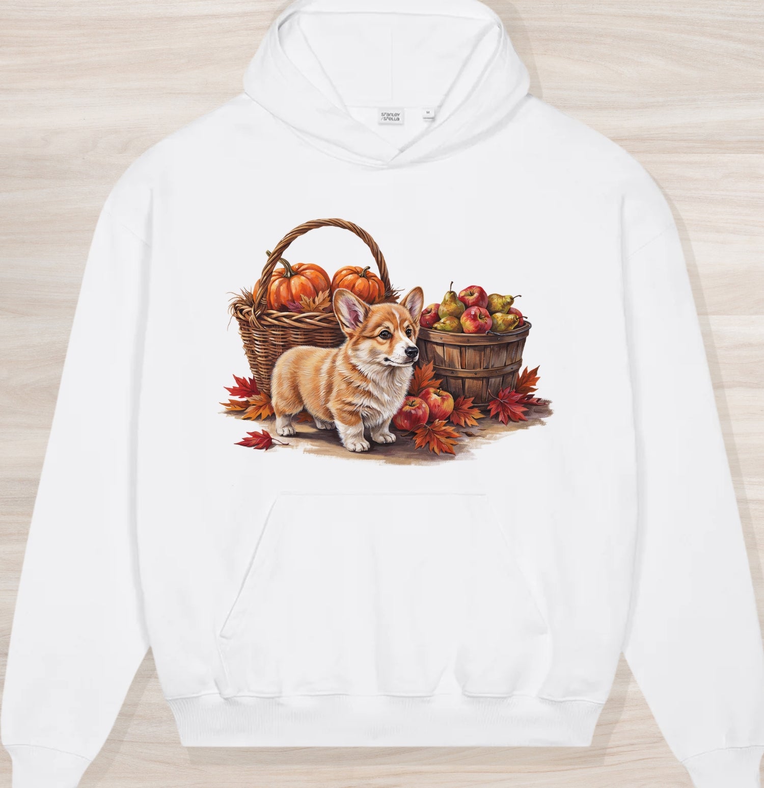 Fall Corgi Organic Oversized Hoodie
