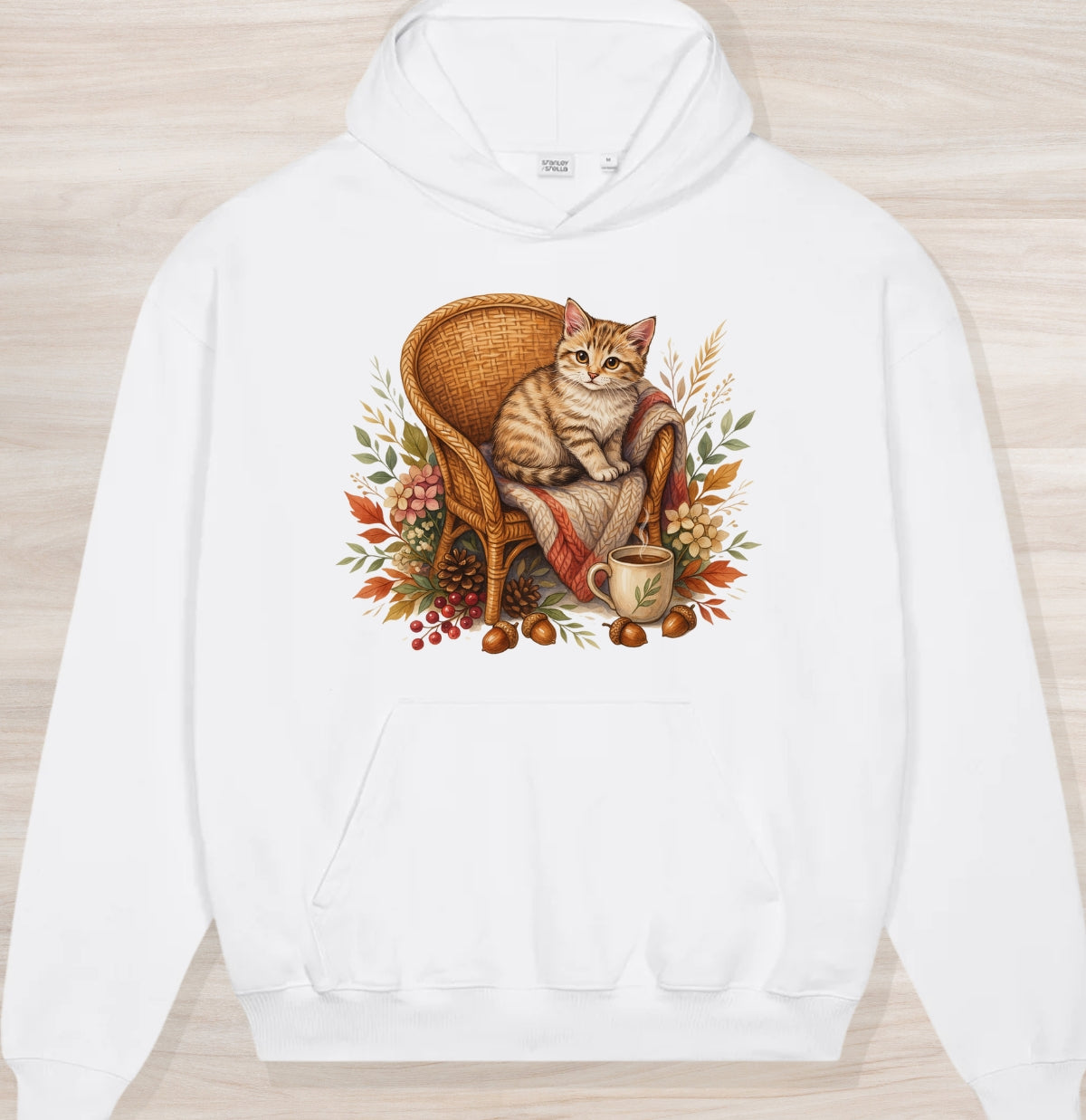 Fall Tiny Kitten Organic Oversized Hoodie