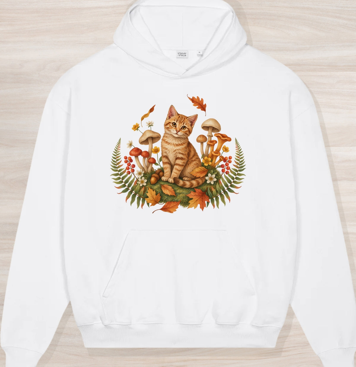 Fall Nature Kitten IV Organic Oversized Hoodie