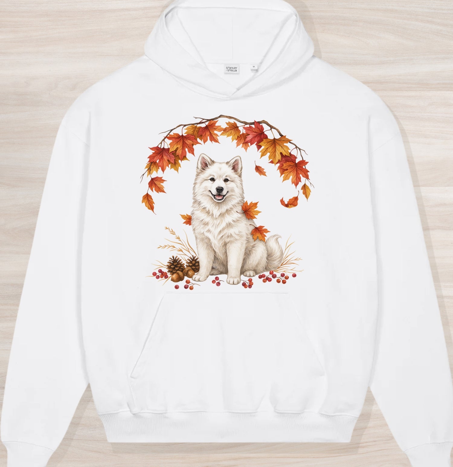 Fall Samoyed Organic Oversized Hoodie