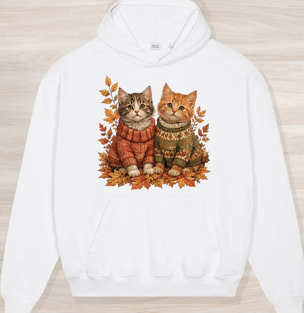 Fall Cozy Kittens Organic Oversized Hoodie
