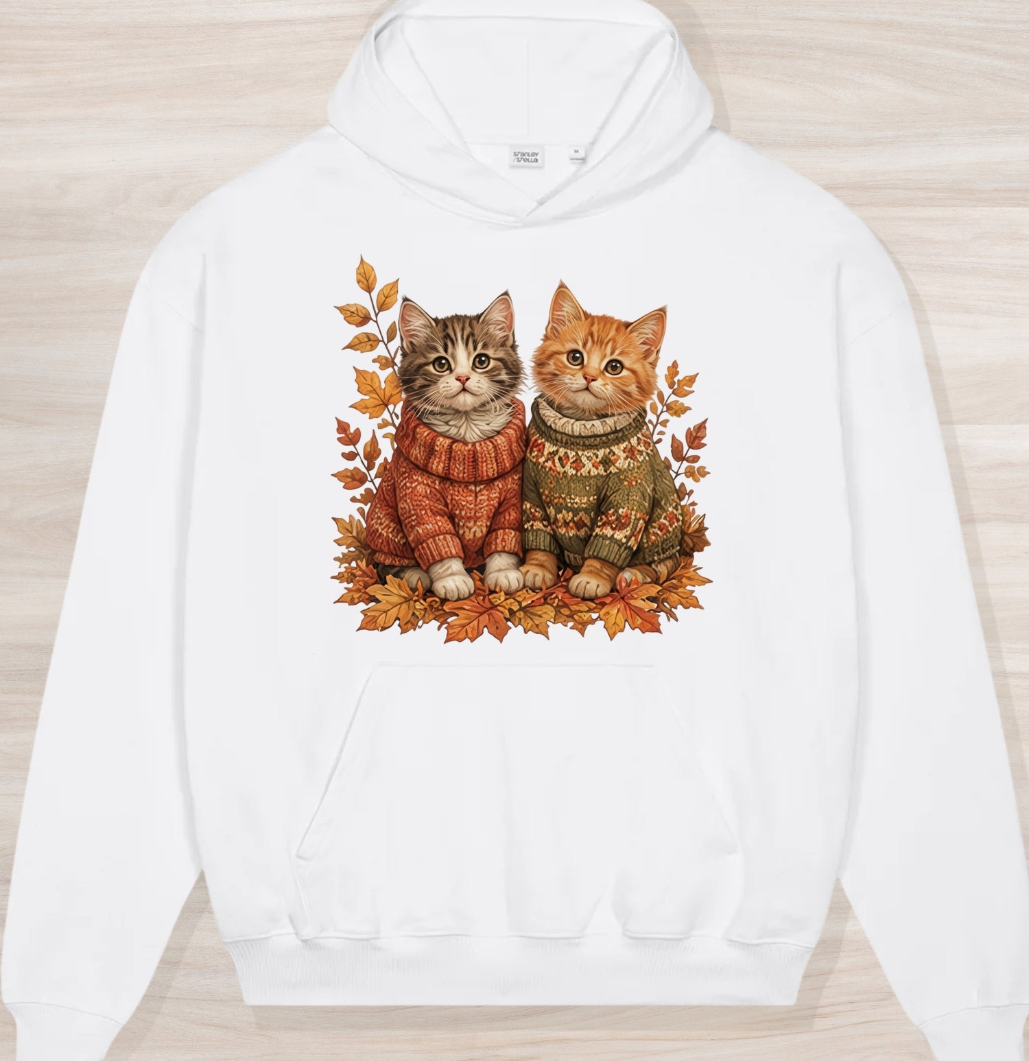 Fall Cozy Kittens Organic Oversized Hoodie