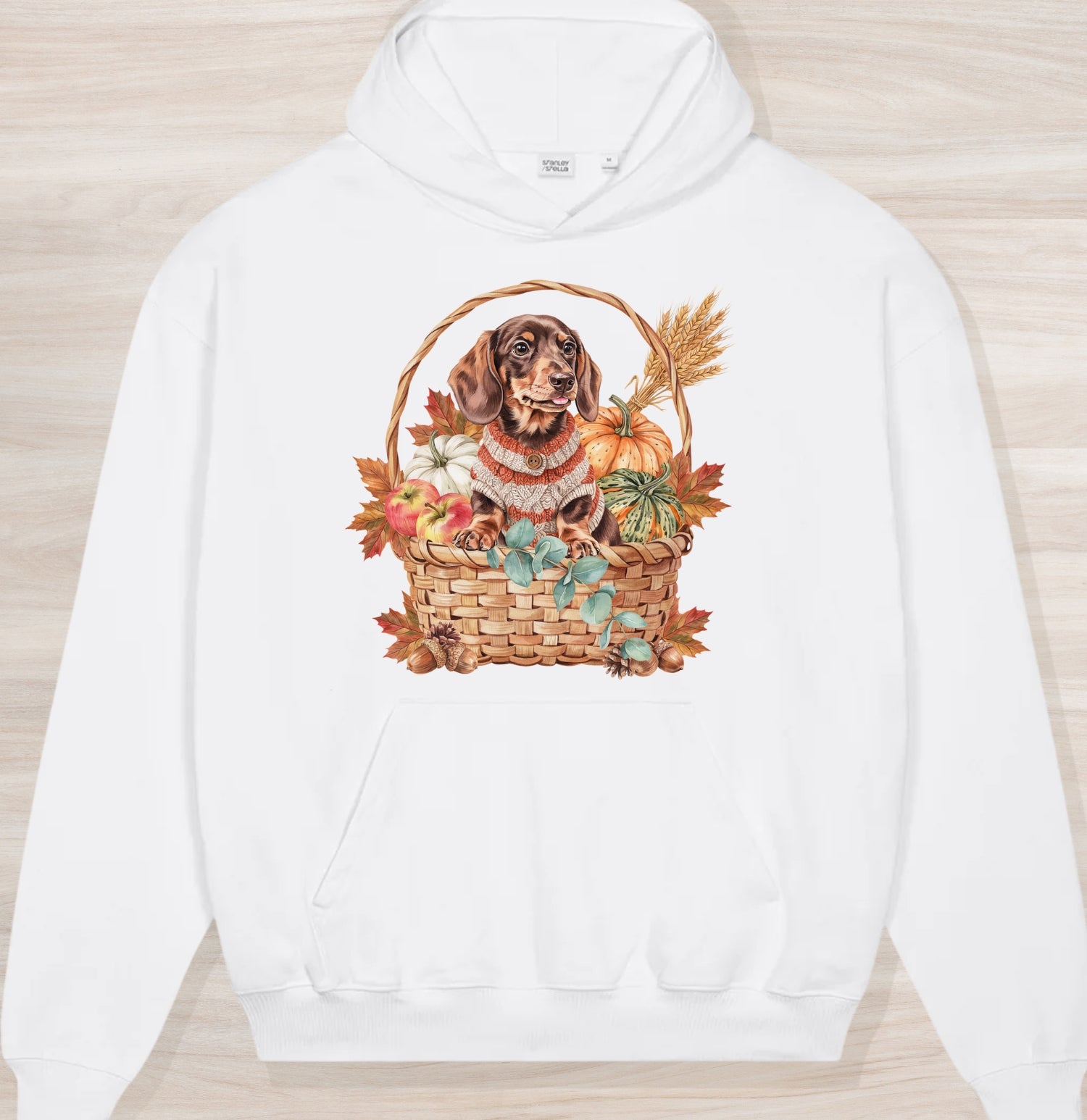 Fall Dachshund II Organic Oversized Hoodie