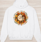 Fall Sleeping Cat Organic Oversized Hoodie