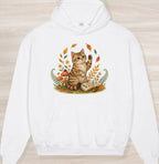 Fall Nature Kitten Organic Oversized Hoodie