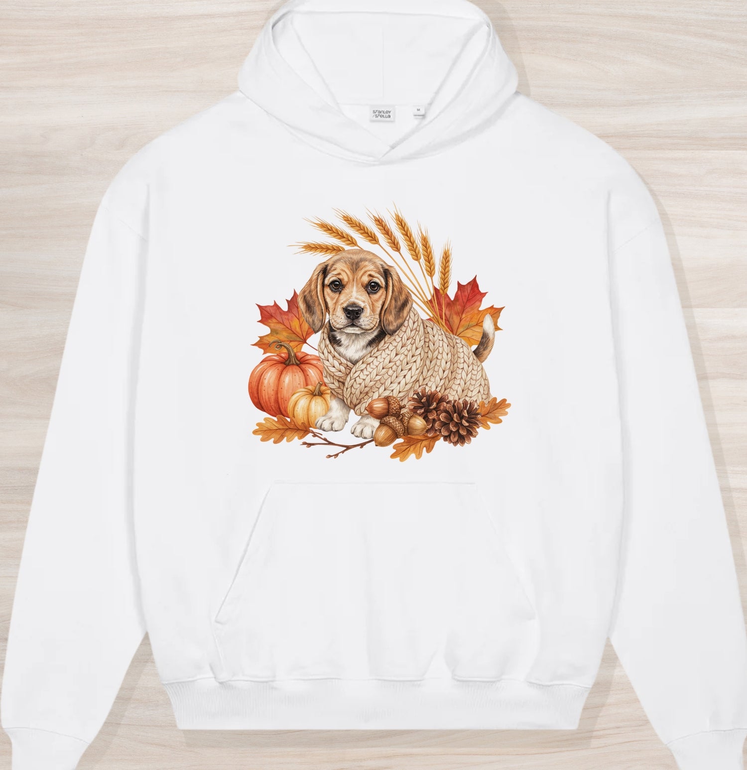 Fall Beagle Organic Oversized Hoodie