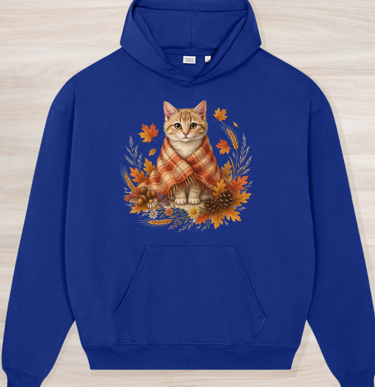 Fall Cozy Kitten Organic Oversized Hoodie