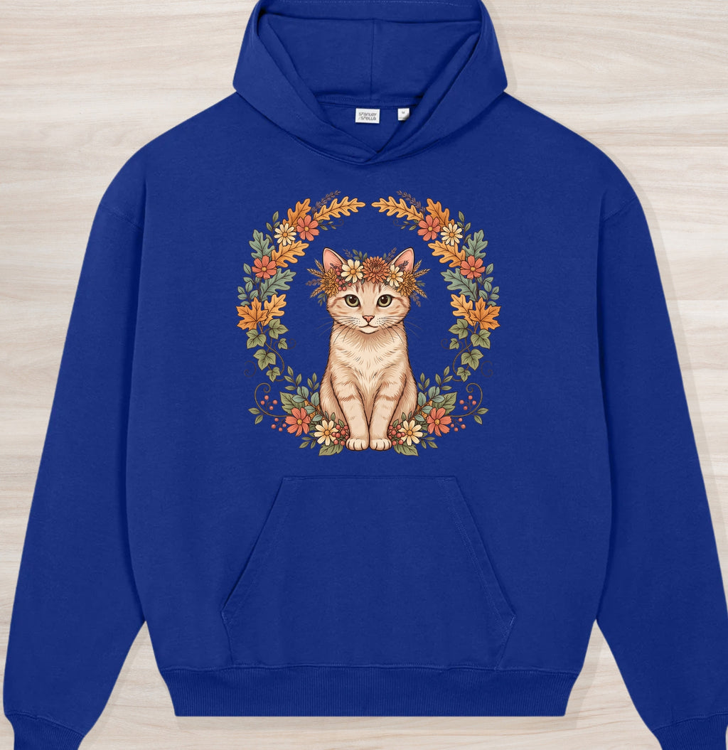 Fall Crown Kitten Organic Oversized Hoodie