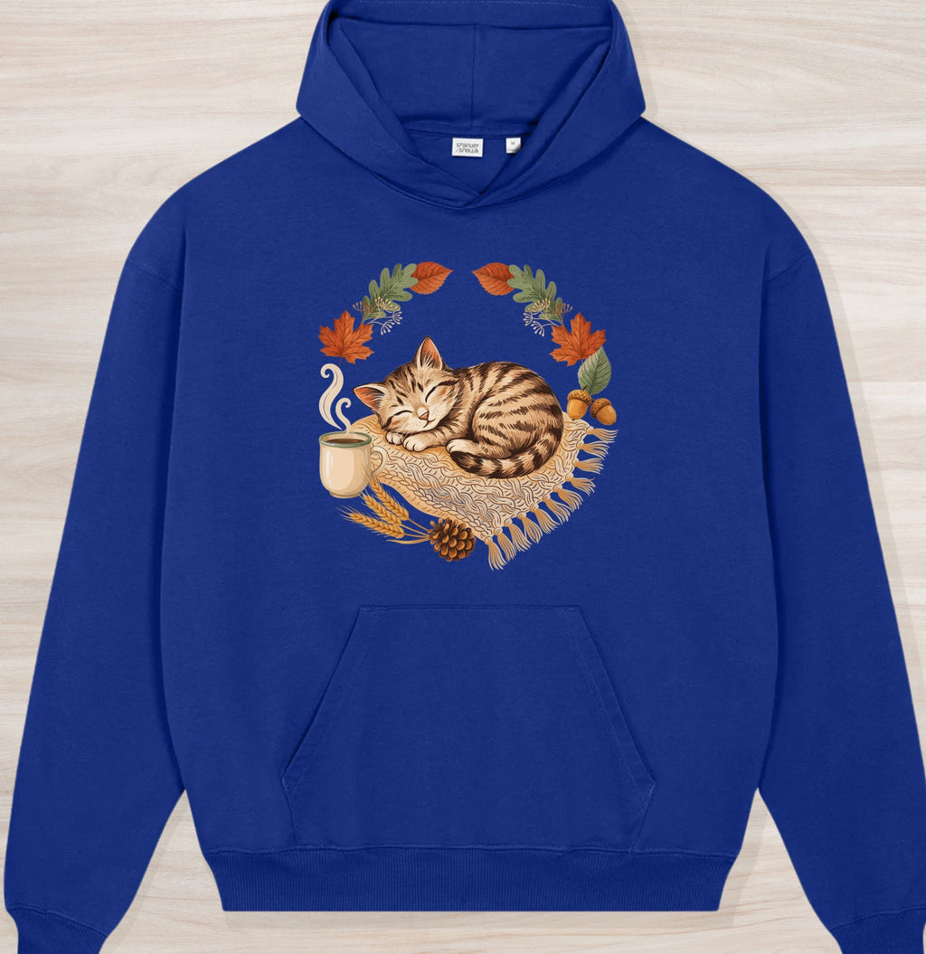 Fall Sleepy Kitten Organic Oversized Hoodie